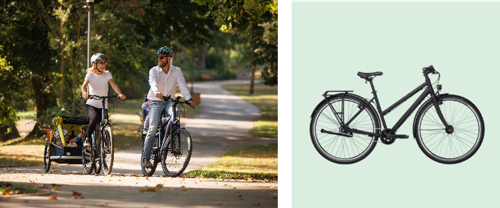 Leute, die Fahrrad fahren